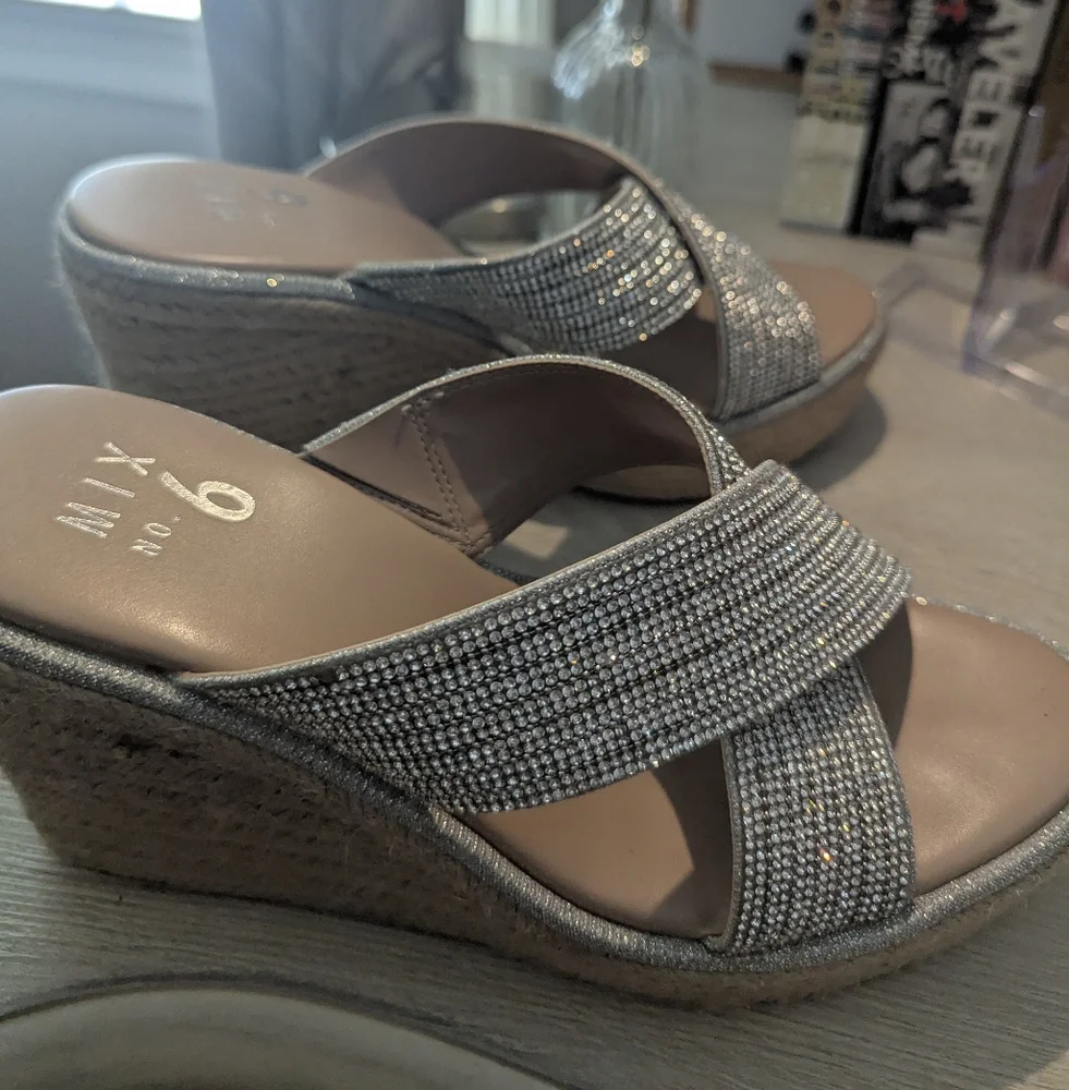 Mix No. 6 Silver Wedge Sandals